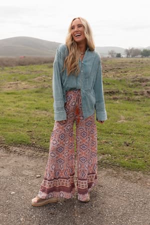 one-in-a-million-button-down-top-blue/Blue