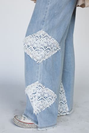 crosby-crochet-patch-jeans-denim/Blue