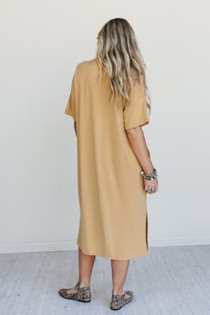 hushed-glow-slit-midi-dress-mustard/Mustard