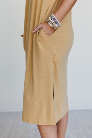 hushed-glow-slit-midi-dress-mustard/Mustard