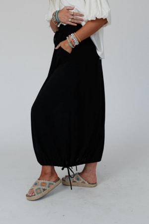 all-in-drawstring-maxi-skirt-jet-black/Jet Black