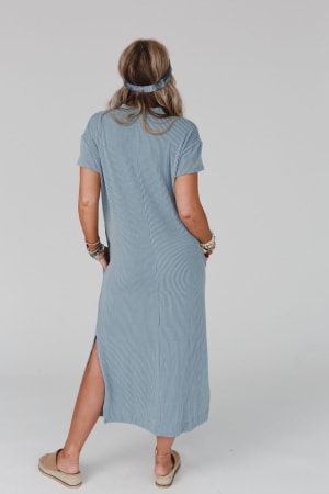 easy-days-maxi-slit-tee-dress-slate/Slate