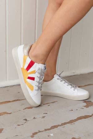 sun-rays-retro-sneakers-white/White
