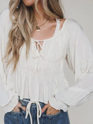 Lost In Tomorrow Blouse - Ivory L / Ivory