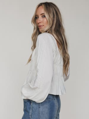 Lost In Tomorrow Blouse - Ivory L / Ivory