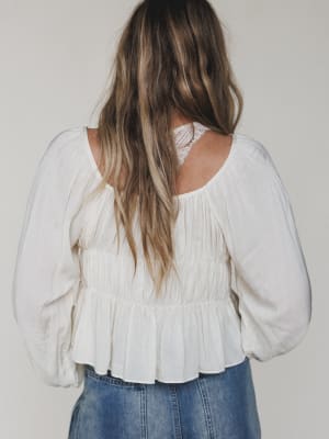 Lost In Tomorrow Blouse - Ivory L / Ivory