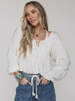 Lost In Tomorrow Blouse - Ivory L / Ivory