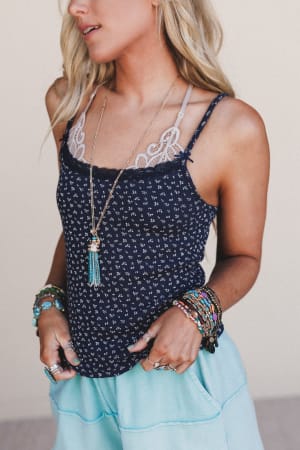 Farmhouse Floral Cami Top: undefined