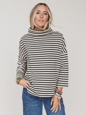 Brunch Club Striped Top: undefined