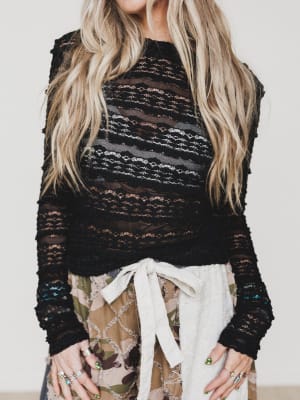 Dreams In The Wind Top - Black L / Black