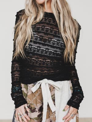 Dreams In The Wind Top - Black L / Black