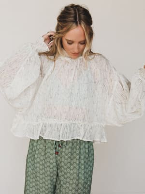 Time is Now Blouse - Cream L / Cream