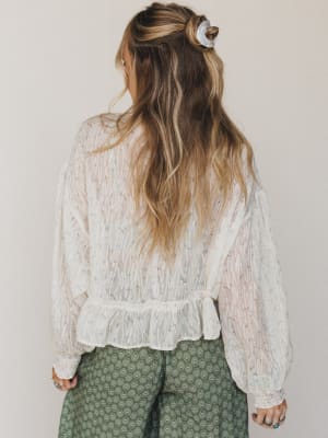 Time is Now Blouse - Cream L / Cream