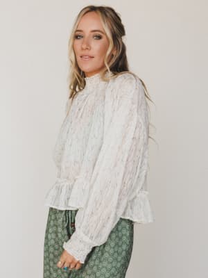 Time is Now Blouse - Cream L / Cream