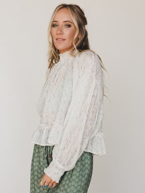 Time is Now Blouse - Cream L / Cream