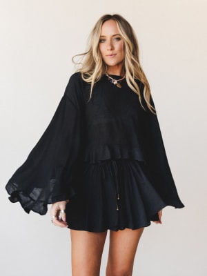 Anaya Poncho - Black S / Black