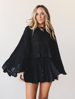 Anaya Poncho - Black S / Black