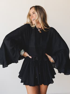 Anaya Poncho - Black S / Black
