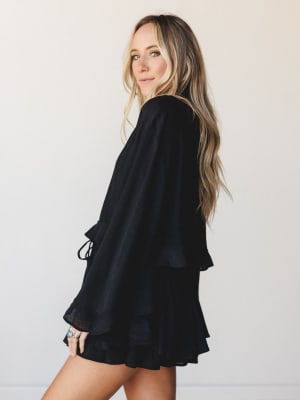Anaya Poncho - Black S / Black