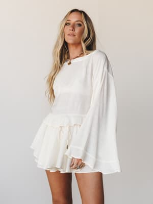 Anaya Poncho - Cream S / Cream