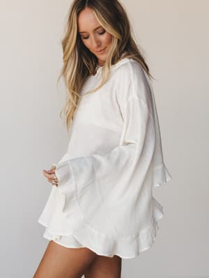 Anaya Poncho - Cream S / Cream