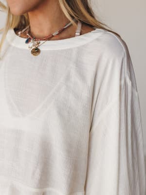 Anaya Poncho - Cream S / Cream