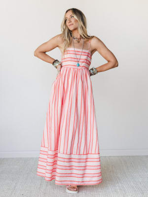 Nina Striped Dress - Blush S / Blush