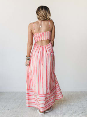 Nina Striped Dress - Blush S / Blush