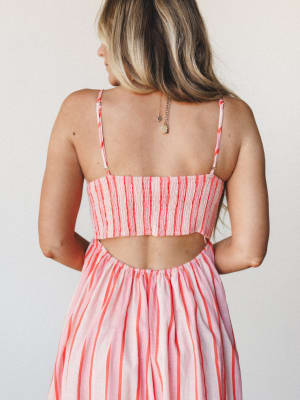 Nina Striped Dress - Blush S / Blush