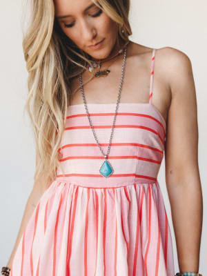 Nina Striped Dress - Blush S / Blush
