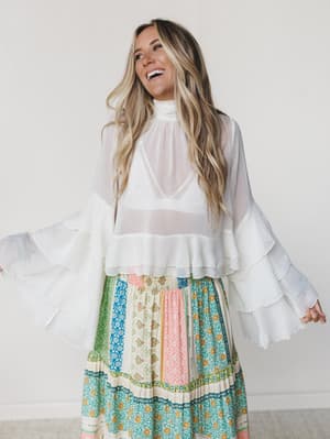 Love in Bloom Blouse
- Cream S / Cream
