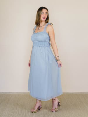 Spring Affair Dress - Pale Blue L / Pale Blue