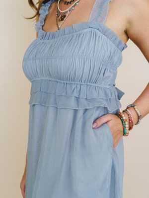 Spring Affair Dress - Pale Blue L / Pale Blue