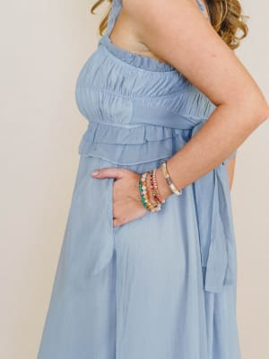 Spring Affair Dress - Pale Blue L / Pale Blue