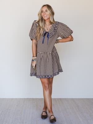 Joyfully Ever After Dress - Peach Navy XL / Peach Navy