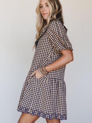 Joyfully Ever After Dress - Peach Navy XL / Peach Navy