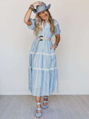 Floral Dance Dress - Cloud Wash XL / Cloud Wash