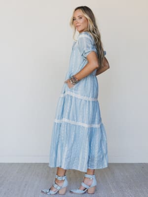 Floral Dance Dress - Cloud Wash XL / Cloud Wash