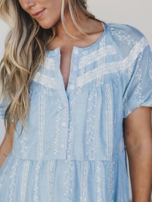 Floral Dance Dress - Cloud Wash XL / Cloud Wash