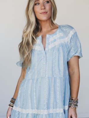 Floral Dance Dress - Cloud Wash XL / Cloud Wash