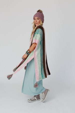 wandering-soul-striped-tassel-ruana-mint/Mint