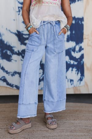 Hanging High Denim Pants: undefined