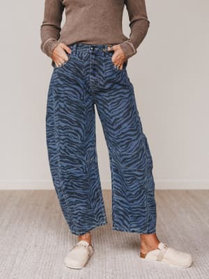 Saddle Sky Animal Print Pants: undefined