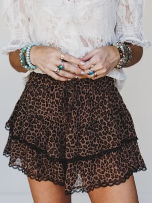 Wild Calling Skort - Leopard XL / Leopard
