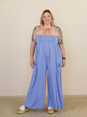 Heart of Posey's Jumpsuit - Blue L / Blue