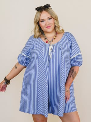 Springtime Romper - Denim Blue S / Denim Blue
