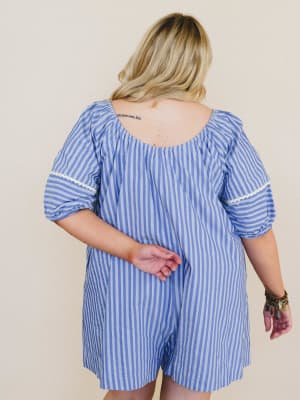 Springtime Romper - Denim Blue S / Denim Blue