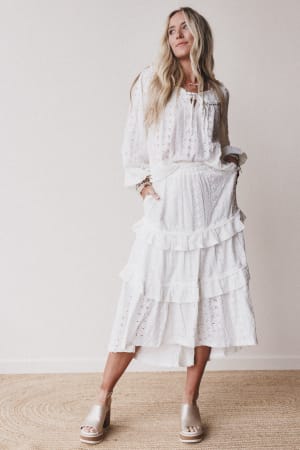 Boho Dreaming Top and Skirt Set: undefined