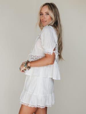 Ingrid Two Piece Set  - Off White L / Off White