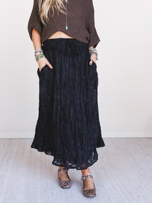 Coyote Bloom Floral Maxi Skirt: undefined